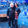 With Indira Koch: concertmaster The World Orchestra for Peace, Berlin 2018