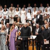 Sir Karl Jenkins conducts World Orchestra for Peace in epic world premiere with hundreds of musicians